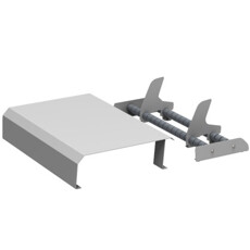 Werktafel en rolloflux behorend bij de c-320 tafelsealer