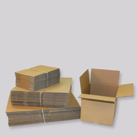 Bruine dozen met dubbele golf. 400X300X330MM
