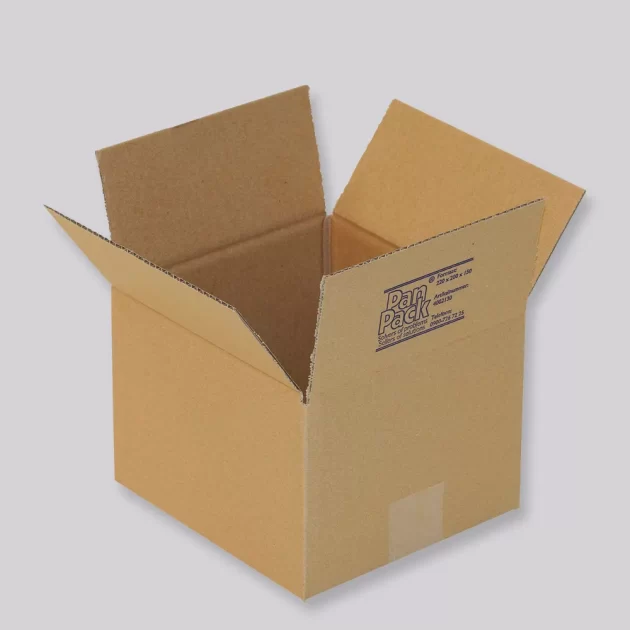 Bruine dozen met dubbele golf. 300X230X110MM
