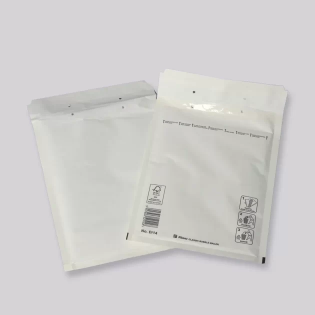Luchtkussenenvelop wit 180x265mm D - Afbeelding 2