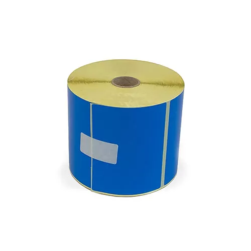 THERMO-ETIKET 100X76MM BLAUW 1000/RL KERN 25MM